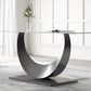 Stone Top Dining Table Contemporary Rectangle Dining Table with Pedestal Base