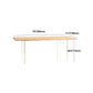 Pine Wood Top Dining Table Contemporary Dining Table with Double Pedestal Base