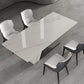 Stone Rectangle Dining Table Contemporary Dining Table with Pedestal Base