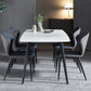 Rectangle Industrial Stone Table Standard Height Kitchen Room Table with 4 Legs