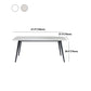 Rectangle Industrial Stone Table Standard Height Kitchen Room Table with 4 Legs