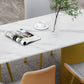 Free Form Stone Top Dining Table Iron Base Dining Table for Dining Room