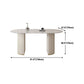 Contemporary Dining Table Stone Dining Table in White with Double Pedestal Clearhalo 'Dining Tables & Seating' 'Dining Tables' 'dining_table' 'furn' 'furn_dining_table' 'Furniture' 'Kitchen & Dining Furniture' 5589357