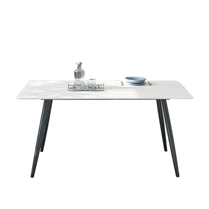 Sintered Stone Rectangle Dining Table Industrial Dining Room Table