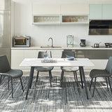 Sintered Stone Rectangle Dining Table Industrial Dining Room Table