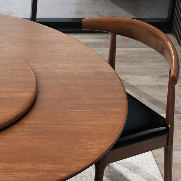 Rubberwood Solid Wood Table Round Dining Table for Kitchen Table Clearhalo 'Dining Tables & Seating' 'Dining Tables' 'dining_table' 'furn' 'furn_dining_table' 'Furniture' 'Kitchen & Dining Furniture' 5589392
