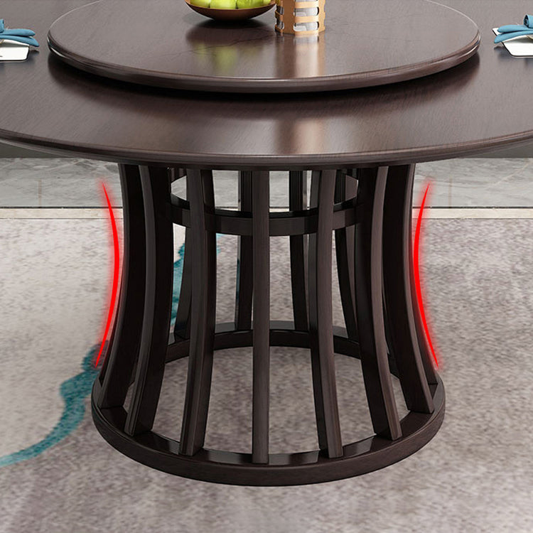 Rubberwood Solid Wood Table Round Dining Table for Kitchen Table Clearhalo 'Dining Tables & Seating' 'Dining Tables' 'dining_table' 'furn' 'furn_dining_table' 'Furniture' 'Kitchen & Dining Furniture' 5589394