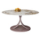 Round Sintered Stone Dining Table Modern Convertible Furniture with Pedestal Base Violet 63"L x 63"W x 29.5"H Lazy Susan Clearhalo 'Dining Tables & Seating' 'Dining Tables' 'dining_table' 'furn' 'furn_dining_table' 'Furniture' 'Kitchen & Dining Furniture' 5589432