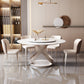 Pedestal Casual Dining Table Round Table for Home Kitchen Desk White 47.2"L x 47.2"W x 29.5"H Without Chairs Clearhalo 'Dining Tables & Seating' 'Dining Tables' 'dining_table' 'furn' 'furn_dining_table' 'Furniture' 'Kitchen & Dining Furniture' 5589457