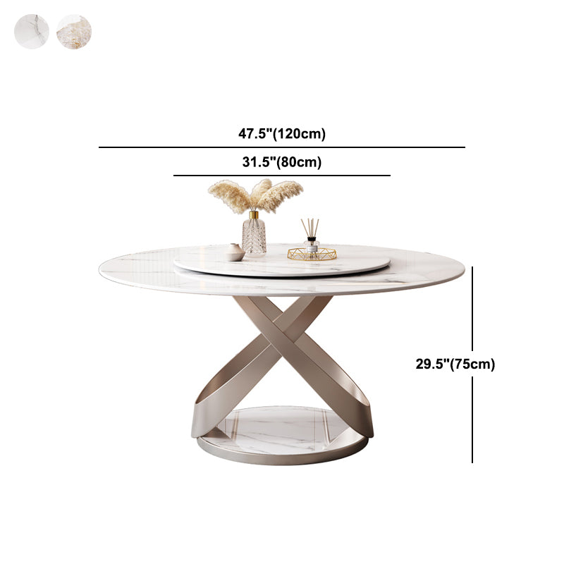 Pedestal Casual Dining Table Round Table for Home Kitchen Desk Clearhalo 'Dining Tables & Seating' 'Dining Tables' 'dining_table' 'furn' 'furn_dining_table' 'Furniture' 'Kitchen & Dining Furniture' 5589462