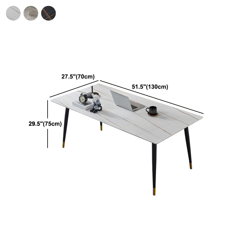 Sintered Stone Home Dining Table Industrial Rectangle Dining Room Table Clearhalo 'Dining Tables & Seating' 'Dining Tables' 'dining_table' 'furn' 'furn_dining_table' 'Furniture' 'Kitchen & Dining Furniture' 5589475