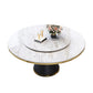 Contemporary Dining Table Pedestal Table for Home Kitchen Dinner White 63"L x 63"W x 29.5"H Without Chairs Clearhalo 'Dining Tables & Seating' 'Dining Tables' 'dining_table' 'furn' 'furn_dining_table' 'Furniture' 'Kitchen & Dining Furniture' 5589503