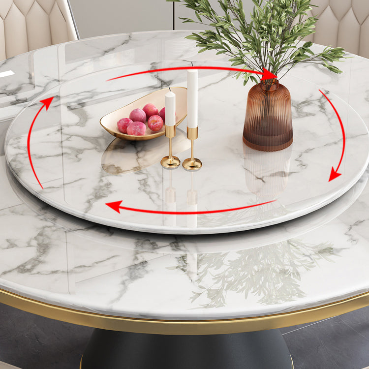 Contemporary Dining Table Pedestal Table for Home Kitchen Dinner Clearhalo 'Dining Tables & Seating' 'Dining Tables' 'dining_table' 'furn' 'furn_dining_table' 'Furniture' 'Kitchen & Dining Furniture' 5589504
