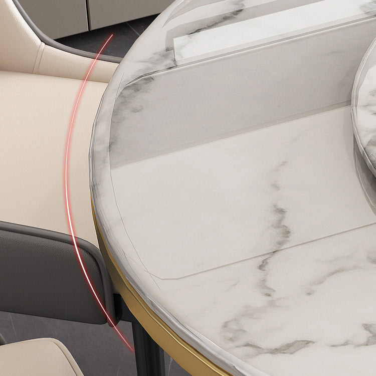 Contemporary Dining Table Pedestal Table for Home Kitchen Dinner Clearhalo 'Dining Tables & Seating' 'Dining Tables' 'dining_table' 'furn' 'furn_dining_table' 'Furniture' 'Kitchen & Dining Furniture' 5589505