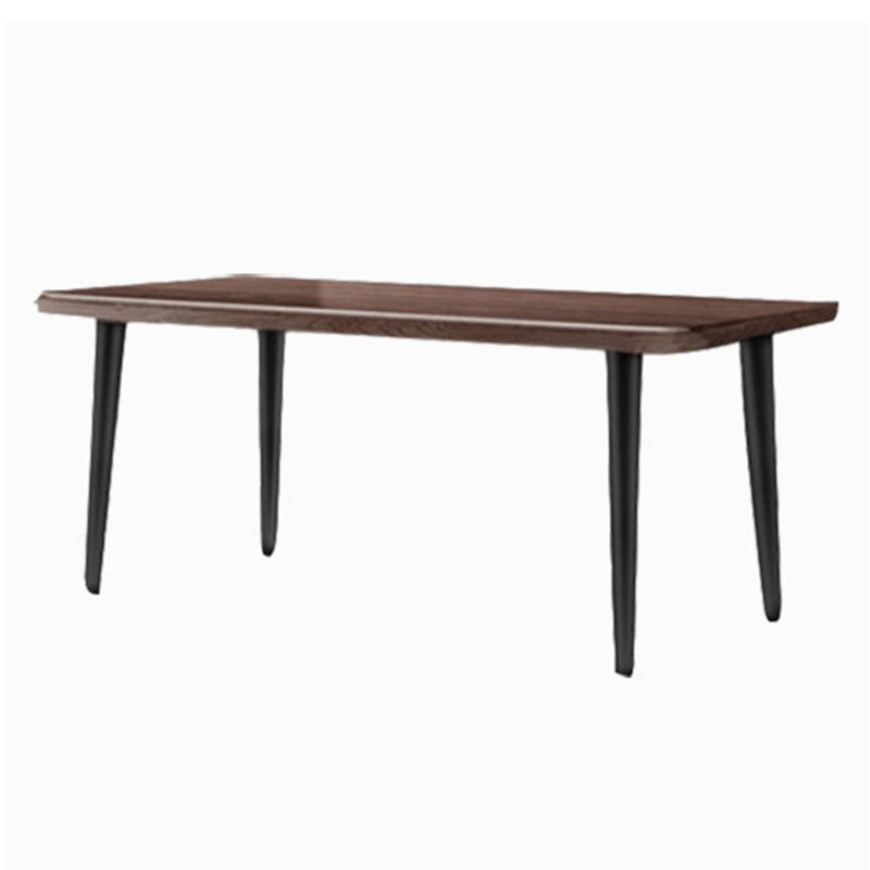 Natural-Brown Solid Wood Dining Table Rectangular Modern Furniture with 4 Legs Clearhalo 'Dining Tables & Seating' 'Dining Tables' 'dining_table' 'furn' 'furn_dining_table' 'Furniture' 'Kitchen & Dining Furniture' 5589534