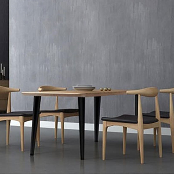 Natural-Brown Solid Wood Dining Table Rectangular Modern Furniture with 4 Legs Clearhalo 'Dining Tables & Seating' 'Dining Tables' 'dining_table' 'furn' 'furn_dining_table' 'Furniture' 'Kitchen & Dining Furniture' 5589536