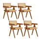 Natural Scandinavian Dining Chairs Rubber Wood Low Back Dining Side Chair With Arms 4 Piece Set Clearhalo 'Dining Chairs' 'Dining Tables & Seating' 'dining_chair' 'furn' 'furn_dining_chair' 'Furniture' 'Kitchen & Dining Furniture' 5589551