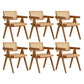 Natural Scandinavian Dining Chairs Rubber Wood Low Back Dining Side Chair With Arms 6 Piece Set Clearhalo 'Dining Chairs' 'Dining Tables & Seating' 'dining_chair' 'furn' 'furn_dining_chair' 'Furniture' 'Kitchen & Dining Furniture' 5589553