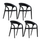 Modern Style Dining Chair Plastic Arm Chair with Plastic Legs for Kitchen