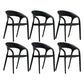 Modern Style Dining Chair Plastic Arm Chair with Plastic Legs for Kitchen