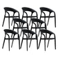 Modern Style Dining Chair Plastic Arm Chair with Plastic Legs for Kitchen