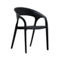 Modern Style Dining Chair Plastic Arm Chair with Plastic Legs for Kitchen