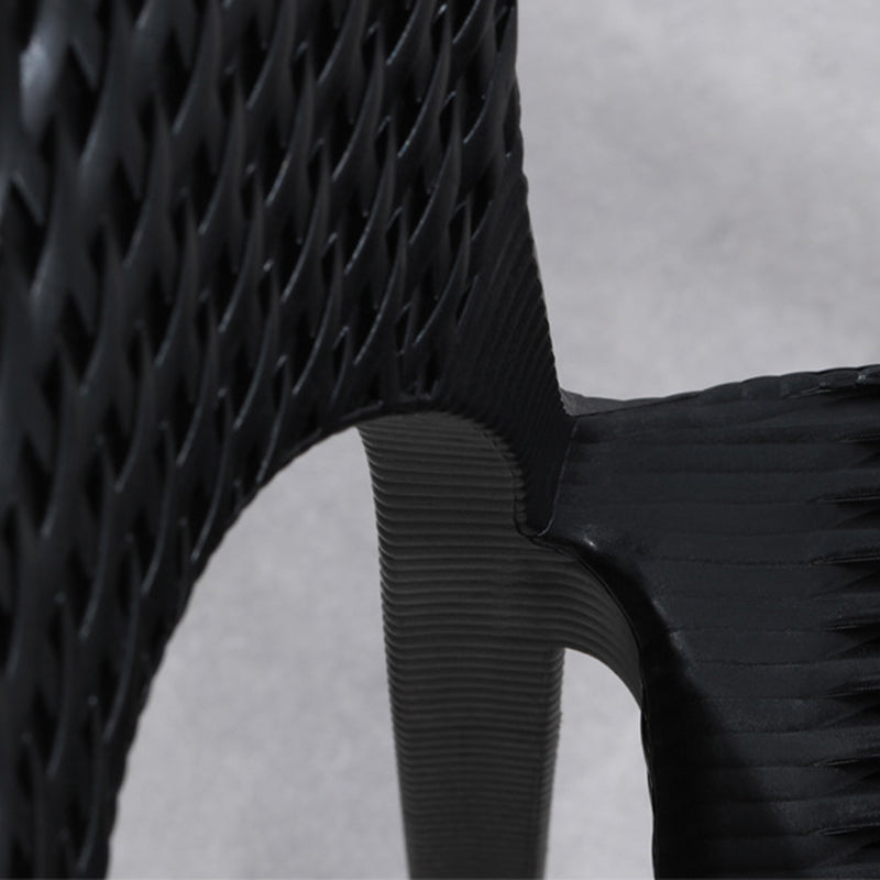 Modern Style Dining Chair Plastic Arm Chair with Plastic Legs for Kitchen