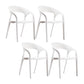Modern Style Dining Chair Plastic Arm Chair with Plastic Legs for Kitchen