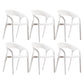 Modern Style Dining Chair Plastic Arm Chair with Plastic Legs for Kitchen