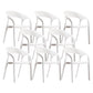 Modern Style Dining Chair Plastic Arm Chair with Plastic Legs for Kitchen