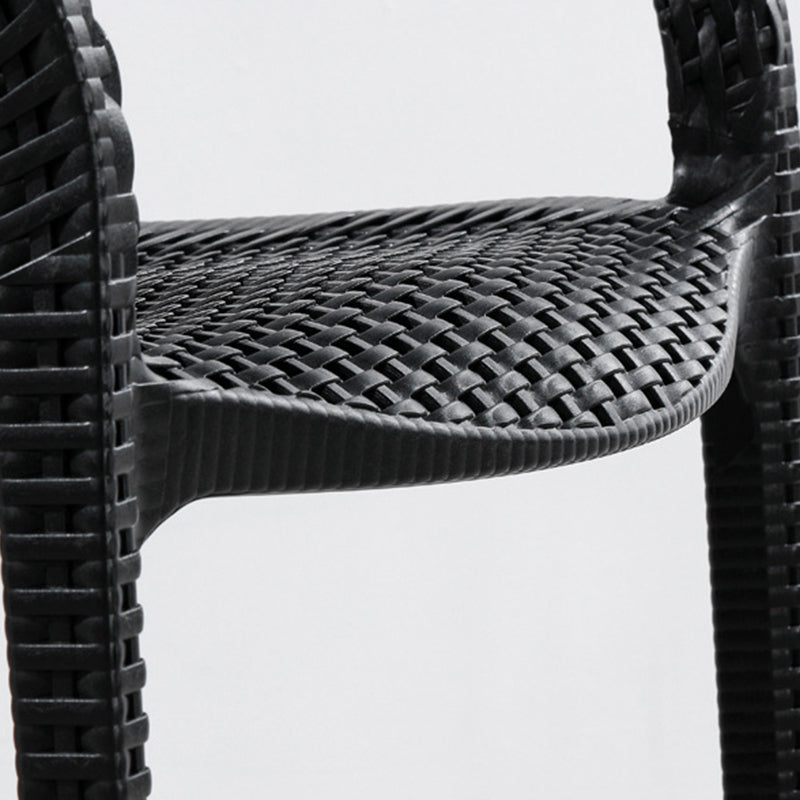 Modern Style Dining Chair Plastic Arm Chair with Plastic Legs for Kitchen