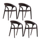 Modern Style Dining Chair Plastic Arm Chair with Plastic Legs for Kitchen