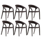 Modern Style Dining Chair Plastic Arm Chair with Plastic Legs for Kitchen