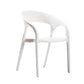 Modern Style Dining Chair Plastic Arm Chair with Plastic Legs for Kitchen