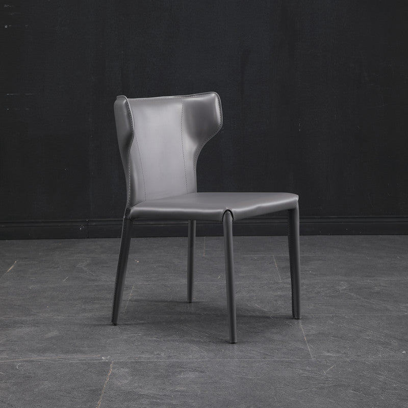 Faux Leather Armless Dining Chairs Modern Wingback Side Chair Clearhalo 'Dining Chairs' 'Dining Tables & Seating' 'dining_chair' 'furn' 'furn_dining_chair' 'Furniture' 'Kitchen & Dining Furniture' 5589592