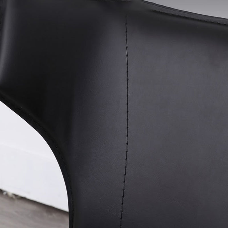 Faux Leather Armless Dining Chairs Modern Wingback Side Chair Clearhalo 'Dining Chairs' 'Dining Tables & Seating' 'dining_chair' 'furn' 'furn_dining_chair' 'Furniture' 'Kitchen & Dining Furniture' 5589603