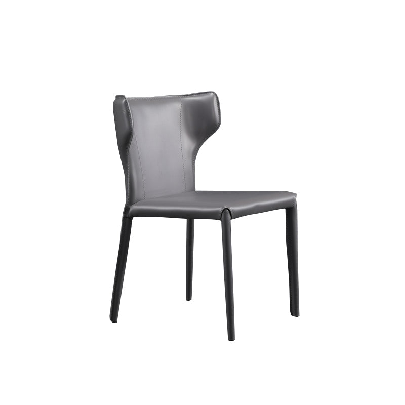 Faux Leather Armless Dining Chairs Modern Wingback Side Chair Clearhalo 'Dining Chairs' 'Dining Tables & Seating' 'dining_chair' 'furn' 'furn_dining_chair' 'Furniture' 'Kitchen & Dining Furniture' 5589611