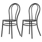 White and Black Dining Chairs Industrial Iron Armless Dining Side Chair Black 2 Piece Set Clearhalo 'Dining Chairs' 'Dining Tables & Seating' 'dining_chair' 'furn' 'furn_dining_chair' 'Furniture' 'Kitchen & Dining Furniture' 5589649