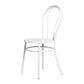 White and Black Dining Chairs Industrial Iron Armless Dining Side Chair White 1 Piece Clearhalo 'Dining Chairs' 'Dining Tables & Seating' 'dining_chair' 'furn' 'furn_dining_chair' 'Furniture' 'Kitchen & Dining Furniture' 5589656