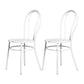 White and Black Dining Chairs Industrial Iron Armless Dining Side Chair White 2 Piece Set Clearhalo 'Dining Chairs' 'Dining Tables & Seating' 'dining_chair' 'furn' 'furn_dining_chair' 'Furniture' 'Kitchen & Dining Furniture' 5589659