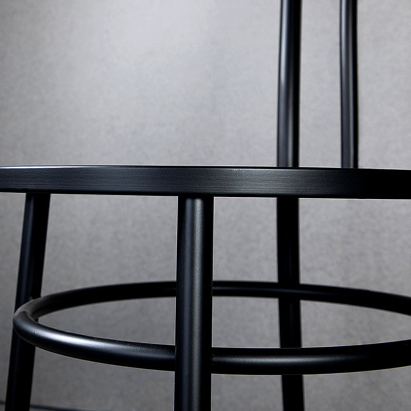 White and Black Dining Chairs Industrial Iron Armless Dining Side Chair Clearhalo 'Dining Chairs' 'Dining Tables & Seating' 'dining_chair' 'furn' 'furn_dining_chair' 'Furniture' 'Kitchen & Dining Furniture' 5589661