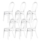 White and Black Dining Chairs Industrial Iron Armless Dining Side Chair White 8 Piece Set Clearhalo 'Dining Chairs' 'Dining Tables & Seating' 'dining_chair' 'furn' 'furn_dining_chair' 'Furniture' 'Kitchen & Dining Furniture' 5589664