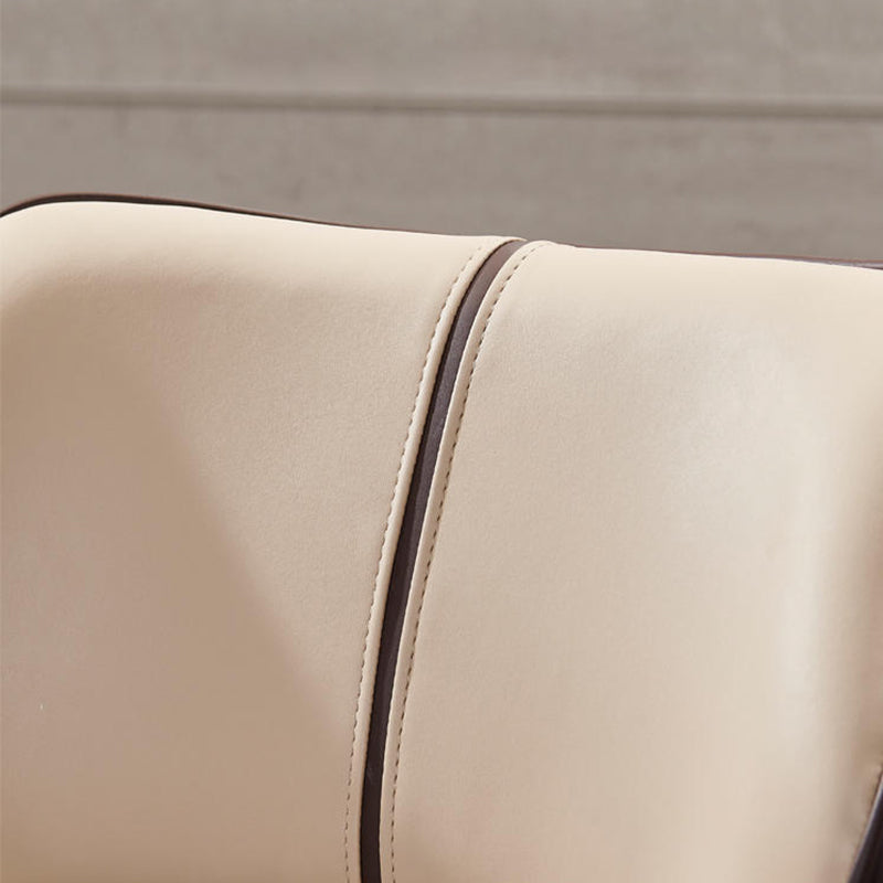 Silla lateral de cuero y metal de cuero y metal