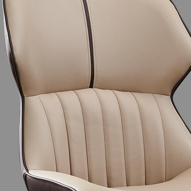 Silla lateral de cuero y metal de cuero y metal