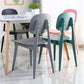 Scandinavian Open Back Dining Chair Plastic Armless Dining Side Chair