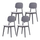 Scandinavian Open Back Dining Chair Plastic Armless Dining Side Chair
