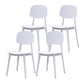 Scandinavian Open Back Dining Chair Plastic Armless Dining Side Chair