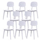 Scandinavian Open Back Dining Chair Plastic Armless Dining Side Chair