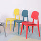 Scandinavian Open Back Dining Chair Plastic Armless Dining Side Chair
