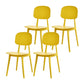Scandinavian Open Back Dining Chair Plastic Armless Dining Side Chair